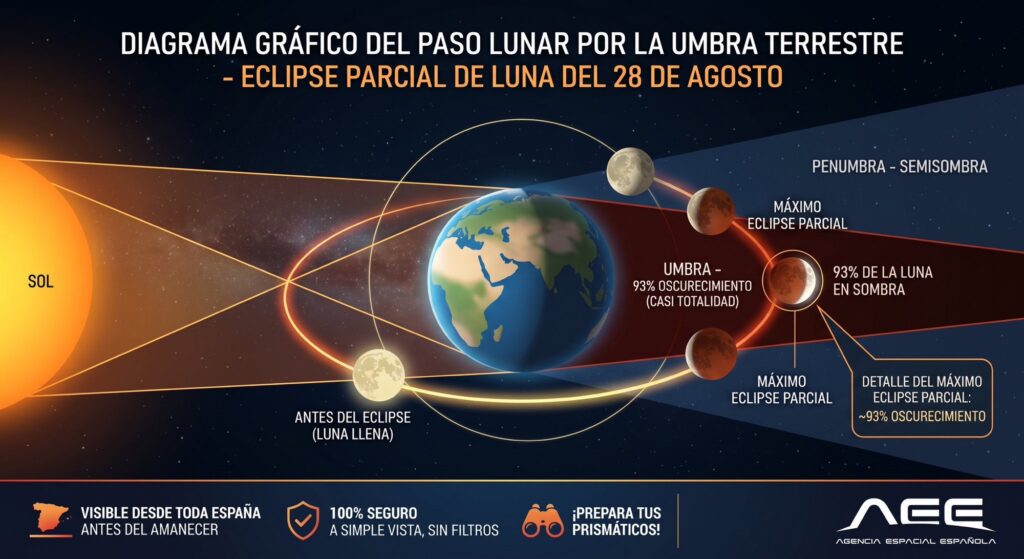 Esta matinada: Altea podrà veure un eclipsi lunar parcial amb el màxim a les 6:12 hores