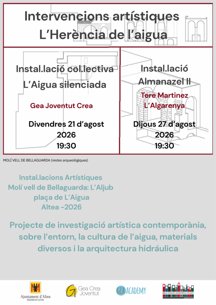 L’Herència de l’Aigua activa el Molí vell de Bellaguarda amb dues intervencions d’art contemporani